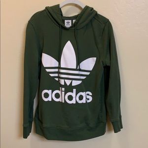 Adidas trefoil hoodie in green
